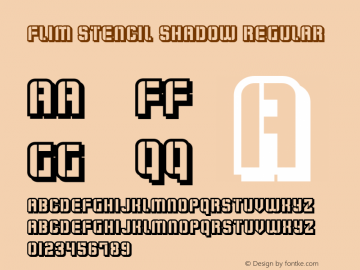 Flim Stencil Shadow Regular 1, 2003图片样张