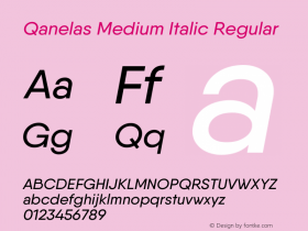 Qanelas Medium Italic Regular Version 1.030图片样张