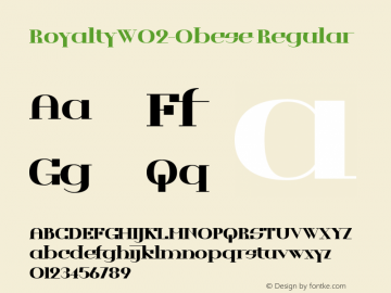 RoyaltyW02-Obese Regular Version 1.1图片样张