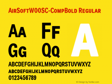 AirSoftW00SC-CompBold Regular Version 1.1 Font Sample