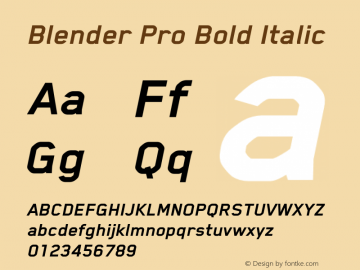 Blender Pro Bold Italic Version 3.006 2009图片样张