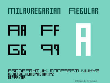 Milavregarian Regular Version 1.0 Font Sample