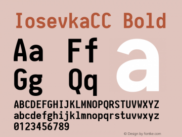 IosevkaCC Bold 1.0-beta4; ttfautohint (v1.4.1) Font Sample