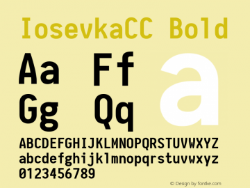 IosevkaCC Bold 1.0-beta4; ttfautohint (v1.4.1) Font Sample