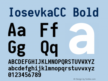 IosevkaCC Bold 1.0-beta5; ttfautohint (v1.4.1) Font Sample