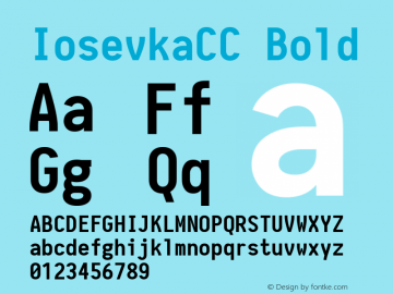 IosevkaCC Bold 1.0-beta5; ttfautohint (v1.4.1) Font Sample