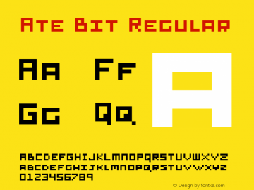 Ate Bit Regular Unknown Font Sample