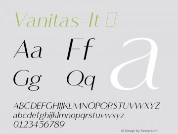 Vanitas-It ☞ 0.000;com.myfonts.easy.reserves.vanitas.italic.wfkit2.version.3DZG Font Sample