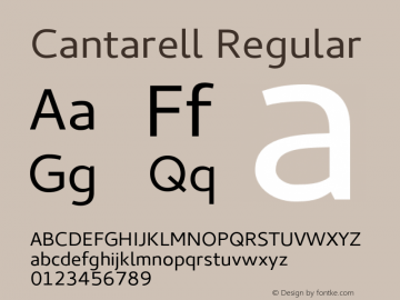 Cantarell Regular Version 0.0.17 Font Sample