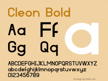 Cleon Bold Version 1.0 Font Sample