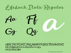 Lifehack Italic Regular 1.000图片样张