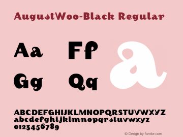 AugustW00-Black Regular Version 1.0 Font Sample