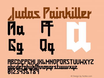 Judas Painkiller Version 2.0 Font Sample