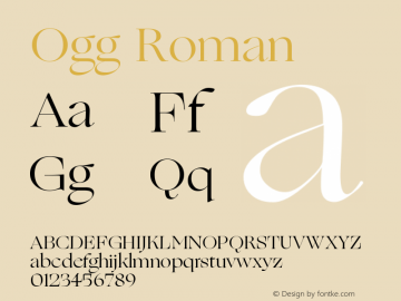 Ogg Roman 1.020 Font Sample