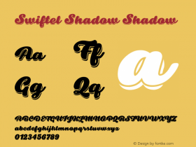 Swiftel Shadow Shadow Version 001.001 Font Sample