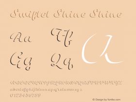 Swiftel Shine Shine Version 001.001 Font Sample