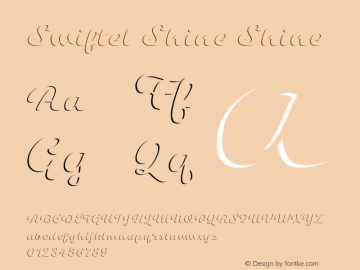 Swiftel Shine Shine Version 001.001 Font Sample