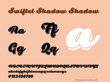 Swiftel Shadow Shadow 001.001 Font Sample
