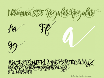 Nirmana SS5 Regular Regular 1.000 Font Sample