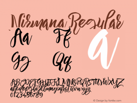 Nirmana Regular Version 1.000 Font Sample