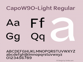 CapoW90-Light Regular Version 1.00图片样张