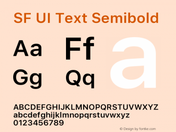 SF UI Text Semibold 11.0d45e1--BETA图片样张