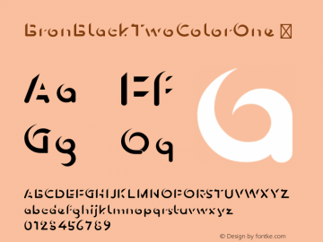 BronBlackTwoColorOne ☞ Version 001.001;com.myfonts.easy.jeremia-adatte.bron.color-one.wfkit2.version.4k9N图片样张