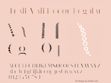 Trali-Vali Decor Regular Version 1.000 Font Sample