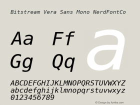 Bitstream Vera Sans Mono NerdFontCo Release 1.10图片样张