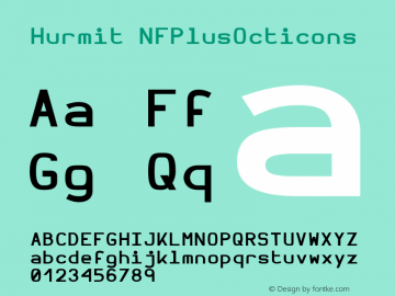 Hurmit NFPlusOcticons Version 1.21;Nerd Fonts 0.6. Font Sample