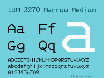 IBM 3270 Narrow Medium Version 001.000;Nerd Fonts 0图片样张