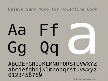 DejaVu Sans Mono for Powerline Book Version 2.33 Font Sample