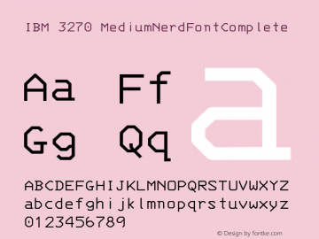 IBM 3270 MediumNerdFontComplete Version 001.000;Nerd Fonts 0 Font Sample