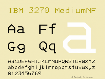 IBM 3270 MediumNF Version 001.000;Nerd Fonts 0 Font Sample