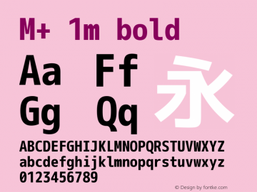 M+ 1m bold Version 1.018;Nerd Fonts 0.6 Font Sample