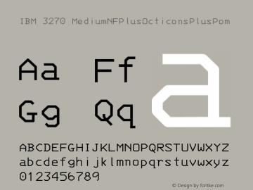 IBM 3270 MediumNFPlusOcticonsPlusPom Version 001.000;Nerd Fonts 0 Font Sample