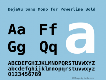 DejaVu Sans Mono for Powerline Bold Version 2.33 Font Sample