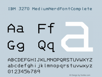 IBM 3270 MediumNerdFontComplete Version 001.000;Nerd Fonts 0 Font Sample