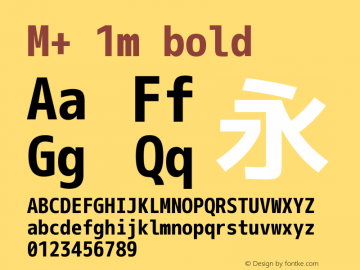 M+ 1m bold Version 1.018;Nerd Fonts 0.6 Font Sample