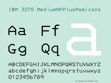 IBM 3270 MediumNFPlusPomicons Version 001.000;Nerd Fonts 0 Font Sample