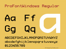 ProFontWindows Regular ProFontWindows 2.3 Font Sample