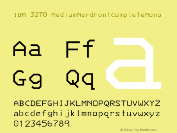 IBM 3270 MediumNerdFontCompleteMono Version 001.000;Nerd Fonts 0 Font Sample