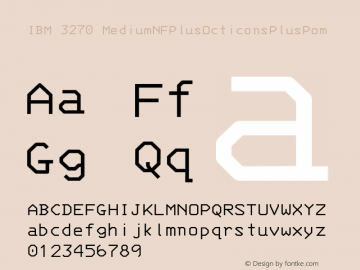 IBM 3270 MediumNFPlusOcticonsPlusPom Version 001.000;Nerd Fonts 0 Font Sample