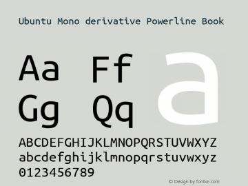 Ubuntu Mono derivative Powerline Book Version 0.80图片样张