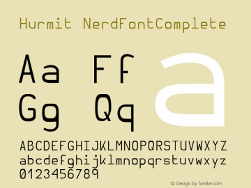 Hurmit NerdFontComplete Version 1.21;Nerd Fonts 0.6. Font Sample