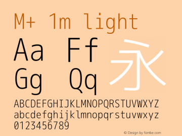 M+ 1m light Version 1.018;Nerd Fonts 0.6 Font Sample