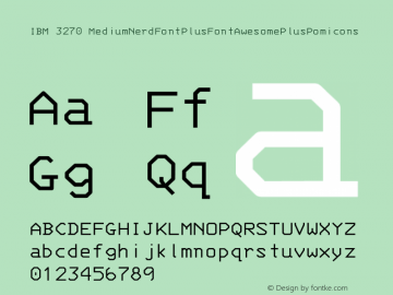 IBM 3270 MediumNerdFontPlusFontAwesomePlusPomicons Version 001.000;Nerd Fonts 0 Font Sample