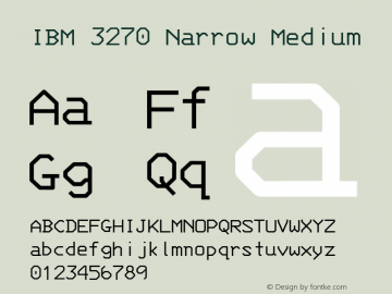 IBM 3270 Narrow Medium Version 001.000;Nerd Fonts 0图片样张