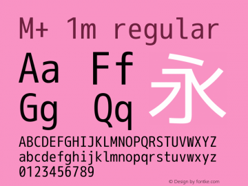 M+ 1m regular Version 1.018;Nerd Fonts 0.6 Font Sample