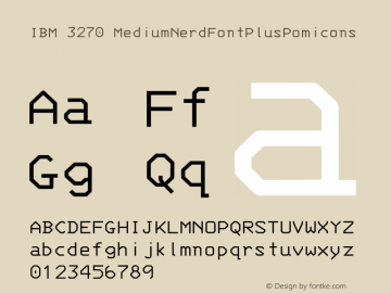 IBM 3270 MediumNerdFontPlusPomicons Version 001.000;Nerd Fonts 0 Font Sample